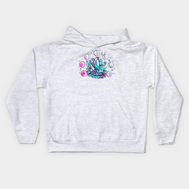 Crystal Phases Kids Hoodie by Cipher_Obscure
